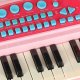Kids Keyboard Piano with Microphone and Stand 37 Keys, Pink
