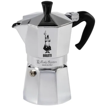 Bialetti Moka Express 4TZ kafijas automāts, sudraba/melns