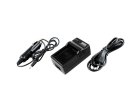 Battery Charger for GoPro HD Hero / Hero 2 AHDBT-002, AHDBT-001, ABPAK-001 + 12V Car Charger - akumulatora lādētajs