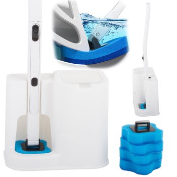 Silicone Toilet Brush with 5 Replaceable Tips