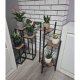 Ruhhy 00025627 3 Līmeņu Puķu Podu Statīvs 81cm Melns/Brūns