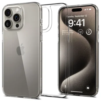 Spigen iPhone 15 Pro Max vāciņš Airskin Hybrid, caurspīdīgs