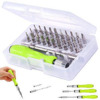 32-in-1 Precision Torx Screwdriver Set, Green