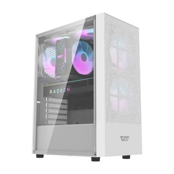 Datora korpuss Darkflash A290 White ar 3 ARGB ventilatoriem