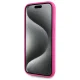 Чехол Karl Lagerfeld Silicone Karl Head Print MagSafe для iPhone 15, фуксия