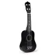 Koka ukelele bērniem ECOTOYS ar 4 neilona stīgām, Melna