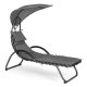 Garden Lounger with Large Canopy MultiGarden PH158C, Grey
