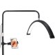 36W LED Arch Lamp for Eyelash Extensions, Adjustable Shadowless, Black
