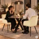 Комплект велюровых стульев с подлокотниками ModernHome 2 шт., бежевый