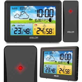 Беспроводная метеостанция Baldr BD-908 с дисплеем, черная
