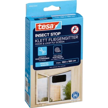 Сетка от насекомых для окон Tesa Insect Stop Standard 1,5 x 1,8 м, антрацит (55680)