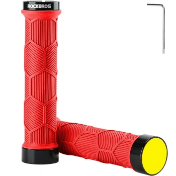 Rockbros velosipēda rokturi ar atstarotāju 40720007002, sarkani