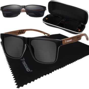 Trizand Polarizētas Sporta Velo Saulesbrilles UV400 + Vāks, Melnie | Sports Sunglasses Outdoor Sports Cycling Glasses