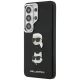 Karl Lagerfeld Saffiano Double Heads Metal vāciņš priekš Samsung Galaxy S26 Ultra, melns