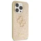 Guess iPhone 14 Pro vāciņš Glitter Script Big 4G, zelta