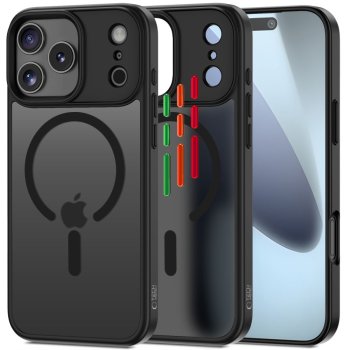 Tech-Protect iPhone 17 Pro Max vāciņš MagMat XT MagSafe, matēts melns