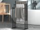 Freestanding Metal Towel Rack Industrial Loft Style, Black