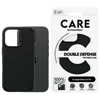 Чехол PanzerGlass для iPhone 16 Pro CARE Feature Double Defense, черный