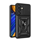 Hybrid Armor Camshield Case for Xiaomi 15 5G with Camera Cover, Black