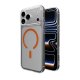 Puro iPhone 17 Pro Case Lite Mag, Transparent with Orange Ring