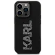 Karl Lagerfeld iPhone 15 Pro Max vāciņš 3D Rubber Glitter Logo, melns