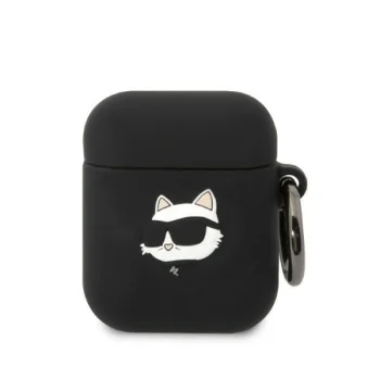 Karl Lagerfeld AirPods 1 / 2 чехол Silicone Choupette Head 3D, черный