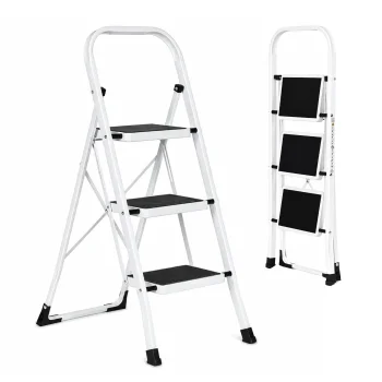 Saliekamas tērauda kāpnes ar 3 pakāpieniem ModernHome, līdz 150 kg