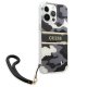 Guess чехол для iPhone 13 Camouflage с ремешком Черный