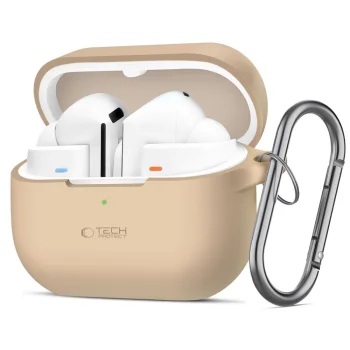 Чехол Tech-Protect Silicone Hook для Samsung Galaxy Buds 3 / 3 Pro, коричневый