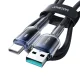 Joyroom S-A42 USB-A uz USB-C kabelis, 3A, 1.2m, melns