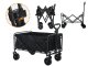 Collapsible Utility Wagon for Camping and Beach, 80L, Black