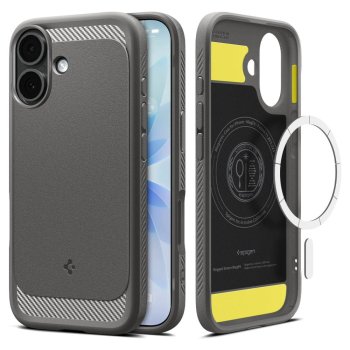 Spigen Rugged Armor Mag MagSafe maciņš iPhone 17 — pelēks | Phone Case Cover
