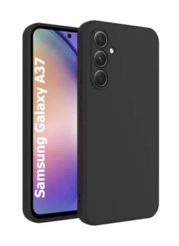 Samsung Galaxy A37 (SM-A376E/DS) Matt Silicone Color Case Cover, Black | Silikona Vāciņš Maciņš Apvalks Bampers