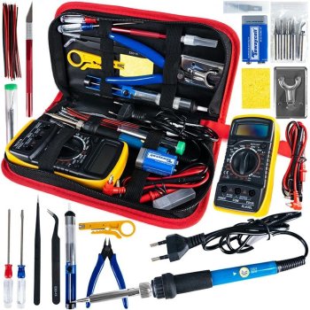 60W Soldering Iron Kit with Digital Multimeter for Electronics Repair