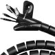Maclean MCTV-676 B Cable Organizer, 25mm x 2m, Black