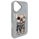 Чехол Nimmy Glasses Cool Dog для iPhone 16, серый