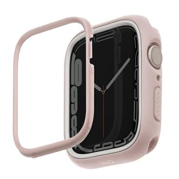 Apple Watch Series 4 / 5 / 6 / 7 / 8 / SE 44 / 45 mm Uniq Etui Moduo Cover Case, Blush-White | Vāciņš Maciņš...