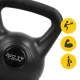 4Fizjo Kettlebell Svaru Bumba 12 kg, Melna