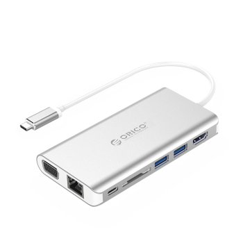 Многофункциональный USB-C хаб ORICO XC-304-SV-PRO, серебристый