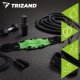 Trizand Neoprene Slimming Belt 120x24 cm, Black/Green