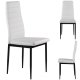 Ēdamistabas krēslu komplekts 4 gab. no eko ādas, balti