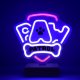 Paw Patrol Logo LED Neon Light with Stand