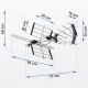 Berdsen BD-950 ārējā virzienvērstā TV antena DVB-T2 Ultra HD 4K