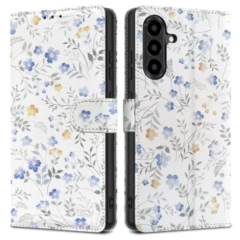 Tech-Protect Wallet atverams vāciņš Samsung Galaxy A56 5G - White Daisies