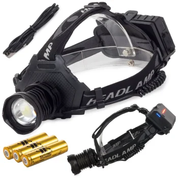 Bailong LED galvas lukturis ar CREE XHP70, powerbank, modelis T70-P70