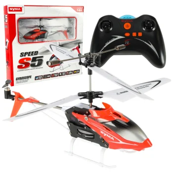 SYMA S5 3CH tālvadības helikopters, sarkans