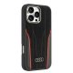 Leather MagSafe Case Audi iPhone 16 Pro Max Black/Red