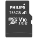 Карта памяти Philips MicroSDXC 256GB Class 10 UHS-I U1 с адаптером SD