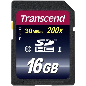 Transcend SDHC 16 GB Class 10 UHS-I atmiņas karte līdz 30 MB/s