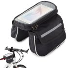 Bicycle Frame Bag with Waterproof Clear 7.2" Phone Window Pouch Compartment Case